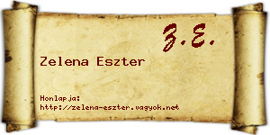 Zelena Eszter névjegykártya
