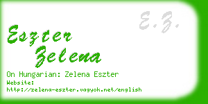 eszter zelena business card